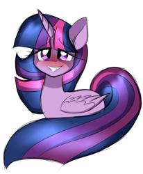Size: 1280x1556 | Tagged: safe, artist:ladylullabystar, imported from derpibooru, twilight sparkle, alicorn, pony, blushing, simple background, solo, transparent background, twilight sparkle (alicorn)