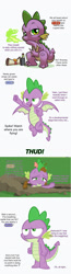 Size: 836x3196 | Tagged: safe, artist:cheezedoodle96, artist:dipi11, artist:gsphere, edit, editor:fluttershyisnot adoormat, imported from derpibooru, spike, dragon, annoyed, fire, fire breath, flying, grass, ground, meme, simple background, white background, winged spike, wings