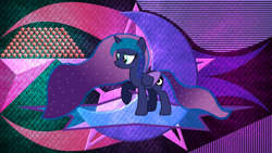 Size: 3840x2160 | Tagged: safe, artist:laszlvfx, edit, imported from derpibooru, princess luna, pony, alternate design, solo, wallpaper, wallpaper edit