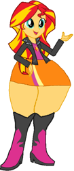 Size: 3072x7029 | Tagged: safe, imported from derpibooru, sunset shimmer, equestria girls, rainbow rocks, 1000 hours in ms paint, bottom heavy, disproportional anatomy, thick, thighs, thunder thighs