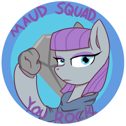 Size: 1200x1200 | Tagged: safe, artist:erenerakhard, artist:erynerikard, imported from derpibooru, maud pie, earth pony, pony, cutie mark background, digital art, female, mare, maud squad, misleading thumbnail, rock, solo