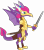 Size: 3368x3824 | Tagged: safe, artist:andrevus, imported from derpibooru, oc, oc only, oc:pinkmane, dragon, armor, dragonified, not tempest shadow, scabbard, simple background, solo, species swap, sword, transparent background, weapon