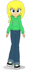 Size: 1206x2793 | Tagged: safe, artist:amgiwolf, imported from derpibooru, oc, oc only, oc:jenny naja, equestria girls, base used, clothes, eyelashes, female, hoodie, pants, shoes, simple background, smiling, solo, transparent background