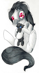Size: 1179x2199 | Tagged: safe, artist:bridgettewolf, imported from derpibooru, oc, oc:inkenel, oc:oretha, colored pencil drawing, macro, micro, size difference, traditional art