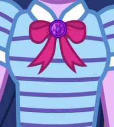 Size: 1920x2138 | Tagged: safe, imported from derpibooru, screencap, sci-twi, twilight sparkle, equestria girls, equestria girls series, rollercoaster of friendship, spoiler:eqg series (season 2), boobshot, bowtie, breasts, cropped, crossed arms, female, geode of telekinesis, jewelry, magical geodes, necklace, pictures of chests, solo, transformation