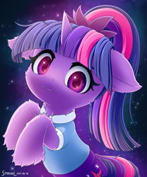 Size: 2000x2400 | Tagged: safe, alternate version, artist:symbianl, imported from derpibooru, sci-twi, twilight sparkle, pony, unicorn, equestria girls, :3, clothes, cute, equestria girls outfit, equestria girls ponified, female, floppy ears, looking at you, ponified, solo, twiabetes, unicorn sci-twi