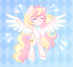 Size: 2655x2432 | Tagged: safe, artist:ninnydraws, imported from derpibooru, oc, oc only, oc:ninny, pegasus, pony, crying, eyes closed, flying, simple background, solo