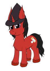 Size: 1653x2324 | Tagged: safe, artist:wapamario63, imported from ponybooru, oc, oc only, oc:gypsy comet, pony, unicorn, chest fluff, clothes, hat, horn, looking at you, male, simple background, solo, stallion, transparent background, witch hat