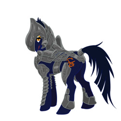 Size: 886x886 | Tagged: safe, artist:lone-wolfkay, imported from derpibooru, pony, arbiter, armor, halo (series), male, ponified, solo
