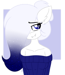 Size: 1280x1480 | Tagged: safe, artist:ladylullabystar, imported from derpibooru, oc, oc only, oc:twilight belle, anthro, clothes, female, solo, sweater