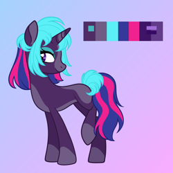 Size: 1700x1700 | Tagged: safe, artist:katelynleeann42, imported from derpibooru, oc, oc only, pony, unicorn, female, mare, offspring, parent:fresh coat, solo