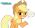 Size: 1948x1553 | Tagged: safe, artist:kuren247, imported from derpibooru, applejack, earth pony, pony, cowboy hat, female, grin, hat, looking at you, mare, pun, simple background, smiling, solo, speech bubble, transparent background