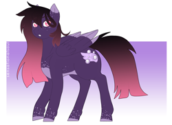 Size: 2200x1600 | Tagged: safe, artist:sensationalsoul, imported from derpibooru, oc, oc only, oc:lilac bubbles, pegasus, pony, solo