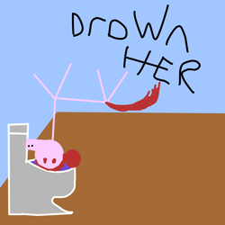 Size: 1200x1200 | Tagged: safe, altbooru exclusive, artist:havock, imported from ponybooru, oc, oc:rosa maledicta, pony, but why, shitposting, stylistic suck, swirly, toilet