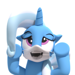 Size: 3840x3840 | Tagged: safe, artist:xppp1n, imported from ponybooru, trixie, 3d, ahegao, blender, blender cycles, face mask, meme, open mouth, simple background, solo, tongue out, transparent background