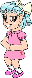 Size: 925x2231 | Tagged: safe, artist:peternators, imported from derpibooru, cozy glow, human, clothes, cutie mark, cutie mark on clothes, dress, evil grin, female, grin, humanized, simple background, smiling, solo, transparent background