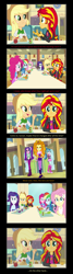 Size: 1075x4017 | Tagged: safe, artist:thejboy88, edit, edited screencap, imported from derpibooru, screencap, applejack, fluttershy, pinkie pie, rainbow dash, rarity, sunset shimmer, equestria girls, rainbow rocks, comic, humane five, screencap comic