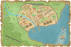 Size: 1024x683 | Tagged: safe, alternate version, artist:malte279, imported from derpibooru, tails of equestria, griffish isles, map, parchment, pen and paper rpg, trottingham, worldbuilding