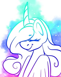 Size: 1080x1350 | Tagged: safe, artist:tessa_key_, imported from derpibooru, oc, oc only, alicorn, pony, alicorn oc, bust, eyelashes, horn, simple background, smiling, solo, white background, wings