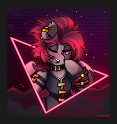 Size: 1727x1833 | Tagged: safe, artist:ciderpunk, imported from derpibooru, oc, oc:ruza, clothes, synthwave
