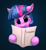 Size: 370x403 | Tagged: safe, artist:foxpit, artist:gouransion, imported from derpibooru, twilight sparkle, pony, unicorn, book, bust, female, mare, portrait, reading, solo, unicorn twilight