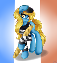 Size: 1800x2000 | Tagged: safe, artist:thetarkaana, imported from derpibooru, oc, oc only, oc:madame banane, pony, bronydays, france, solo