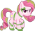 Size: 761x665 | Tagged: safe, artist:muhammad yunus, artist:tanahgrogot, imported from derpibooru, oc, oc only, oc:annisa trihapsari, earth pony, pony, the cutie re-mark, base used, earth pony oc, female, looking at you, mare, medibang paint, not rarity, pink body, pink hair, simple background, solo, transparent background, unamused, vector