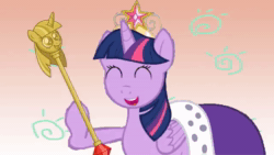 Size: 640x360 | Tagged: safe, artist:mrmental4, imported from derpibooru, twilight sparkle, alicorn, pony, animated, big crown thingy, cape, clothes, crown, cute, element of magic, eyes closed, female, ievan polkka, jewelry, leek spin, mare, parody, regalia, scepter, solo, sound, spinning, twilight scepter, twilight sparkle (alicorn), webm, youtube link