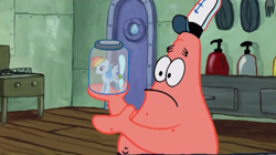 Size: 1678x938 | Tagged: safe, edit, edited screencap, imported from derpibooru, screencap, rainbow dash, big pink loser, explicit source, jar, krusty krab, lewd container meme, meme, patrick star, peternity, spongebob squarepants