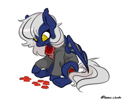 Size: 1845x1493 | Tagged: safe, artist:spew_chunks, imported from derpibooru, oc, oc only, bat pony, pony, fallout equestria, bandana, bottlecap, cute, cute little fangs, fangs, female, mare, solo