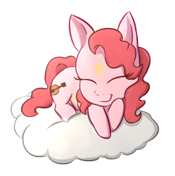 Size: 1576x1580 | Tagged: safe, artist:foxhatart, imported from derpibooru, oc, oc only, oc:razzberrie cream, pegasus, pony, chibi, cloud, female, mare, simple background, solo, transparent background
