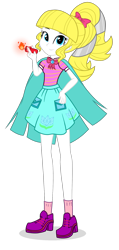 Size: 1080x2263 | Tagged: safe, artist:starflashing twinkle, imported from derpibooru, oc, oc only, oc:crystal snow, equestria girls, bowknot, candle, cape, clothes, clothes swap, fire, looking at you, shadow, shoes, simple background, skirt, sky:children of the light, socks, solo, transparent background