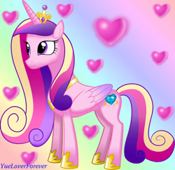 Size: 900x872 | Tagged: safe, artist:yueloverforever, imported from derpibooru, princess cadance, alicorn, pony, heart, solo