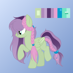 Size: 1700x1700 | Tagged: safe, artist:katelynleeann42, imported from derpibooru, oc, oc only, oc:kiki leaves, pegasus, pony, braid, female, mare, solo