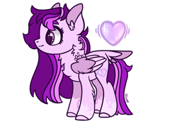 Size: 1920x1342 | Tagged: safe, artist:caramelbolt24, imported from derpibooru, oc, oc only, oc:velvet lust, pegasus, pony, chest fluff, colored hooves, ear fluff, female, heart, magical lesbian spawn, mare, offspring, parent:pinkie pie, parent:twilight sparkle, parents:twinkie, pegasus oc, signature, simple background, smiling, solo, story included, transparent background, two toned wings, wings