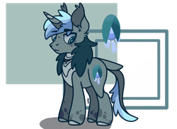 Size: 1920x1396 | Tagged: safe, artist:caramelbolt24, imported from derpibooru, oc, oc only, oc:shining plate, changepony, hybrid, pony, unicorn, choker, colored hooves, ear fluff, horn, interspecies offspring, leonine tail, male, offspring, parent:queen chrysalis, parent:shining armor, parents:shining chrysalis, signature, simple background, solo, stallion, story included, transparent background, unicorn oc