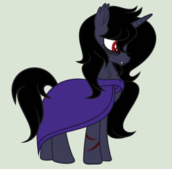 Size: 1280x1261 | Tagged: safe, artist:lominicinfinity, imported from derpibooru, oc, oc only, oc:cryptic twilight, pony, unicorn, clothes, male, simple background, solo, stallion