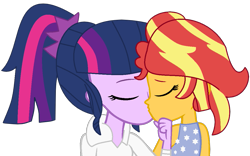 Size: 1119x700 | Tagged: safe, artist:jadeharmony, artist:jadethepegasus, imported from derpibooru, sci-twi, sunset shimmer, twilight sparkle, human, fanfic:sunset shimmer discovers her feet, equestria girls, base used, crossover, cute, duo, duo female, fanfic, fanfic art, female, happy ending, humanized, kissing, lesbian, romance, scitwishimmer, shimmerbetes, shipper on deck, shipping, shipping fuel, simple background, sunsetsparkle, the little mermaid, transparent background, true love