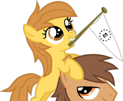 Size: 747x611 | Tagged: safe, artist:pegasski, imported from derpibooru, oc, oc only, earth pony, fallout equestria, base, duo, earth pony oc, eyelashes, father and child, father and daughter, female, filly, flag, male, mouth hold, simple background, smiling, stallion, transparent background