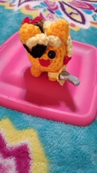 Size: 2304x4096 | Tagged: safe, artist:casquitos kawaii, imported from derpibooru, applejack, earth pony, amigurumi, crochet, hat, pirate, pirate applejack, pirate hat, plushie