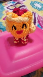 Size: 2304x4096 | Tagged: safe, artist:casquitos kawaii, imported from derpibooru, applejack, earth pony, pony, amigurumi, clothes, crochet, plushie, socks