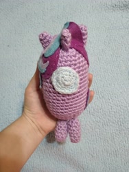 Size: 3120x4160 | Tagged: safe, artist:casquitos kawaii, imported from derpibooru, starlight glimmer, unicorn, amigurumi, among us, crochet, embroidery, handmade, plushie