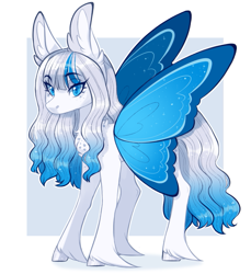 Size: 757x827 | Tagged: safe, artist:sararini, imported from derpibooru, oc, oc only, oc:azalea, pony, butterfly wings, female, mare, solo, wings