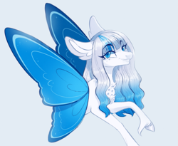 Size: 1223x1001 | Tagged: safe, artist:sararini, imported from derpibooru, oc, oc only, oc:azalea, pony, butterfly wings, female, mare, solo, wings