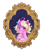 Size: 2108x2405 | Tagged: safe, artist:aztrial, imported from derpibooru, oc, oc only, oc:bitterroot rose, alicorn, pony, bust, offspring, parent:princess cadance, parent:shining armor, parents:shiningcadance, picture frame, portrait, simple background, smug, solo, transparent background