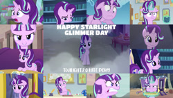 Size: 1280x720 | Tagged: safe, edit, edited screencap, editor:quoterific, imported from derpibooru, screencap, starlight glimmer, pony, unicorn, every little thing she does, marks for effort, no second prances, road to friendship, season 5, season 6, season 8, season 9, student counsel, the crystalling, the cutie map, the cutie re-mark, to where and back again, :i, angry, cute, eating, evil, evil starlight, female, floppy ears, food, glimmerbetes, glowing horn, gritted teeth, horn, i mean i see, magic, magic aura, open mouth, pie, quiet, ragelight glimmer, s5 starlight, sad, school of friendship, solo, starlight glimmer day, starlight's office, teeth, telekinesis, trixie's wagon, twilight's castle, worried