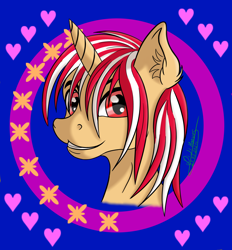 Size: 2240x2409 | Tagged: safe, artist:di-ji-hooves, imported from derpibooru, oc, oc:vitariel, pony, unicorn, arts and crafts, brony, bust, character, male, portrait