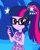 Size: 850x1050 | Tagged: safe, artist:rjp.rammy, artist:sapphiregamgee, imported from derpibooru, sci-twi, twilight sparkle, equestria girls, cellphone, clothes, cute, dress, female, glasses, phone, ponytail, sci-twiabetes, sleeveless, solo, twiabetes