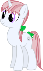 Size: 1929x3163 | Tagged: safe, artist:cranberry-tofu, imported from derpibooru, oc, oc only, oc:whisper call, pony, unicorn, bow, female, mare, simple background, solo, tail bow, transparent background, vector