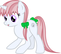 Size: 2486x2213 | Tagged: safe, artist:cranberry-tofu, imported from derpibooru, oc, oc only, oc:whisper call, pony, unicorn, bow, female, mare, simple background, solo, tail bow, transparent background, vector